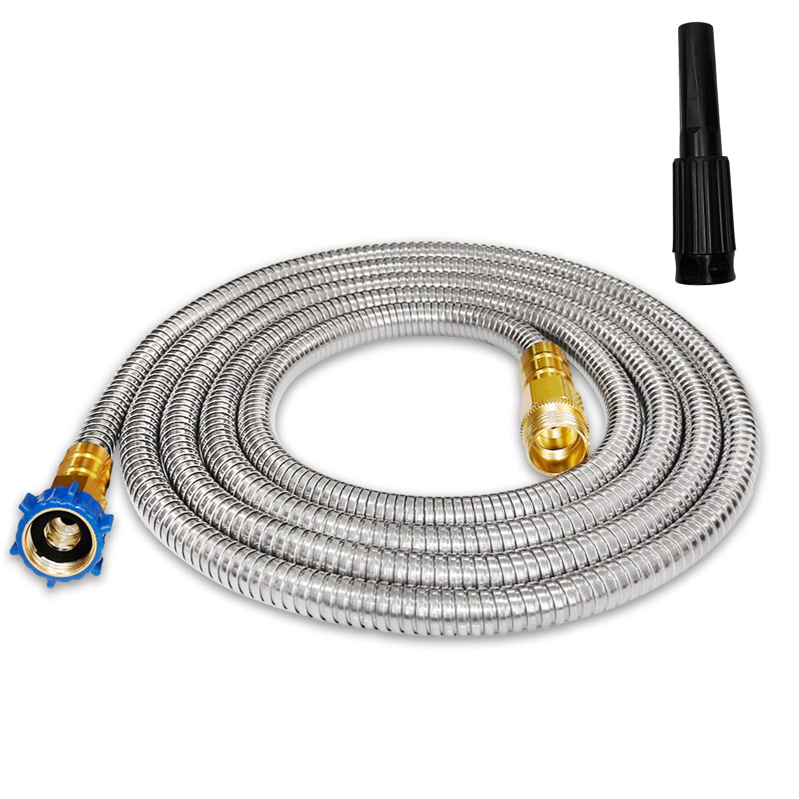 Stainless Steel Garden Hose 10FT - Durable, Kink-Free for Outdoor Watering