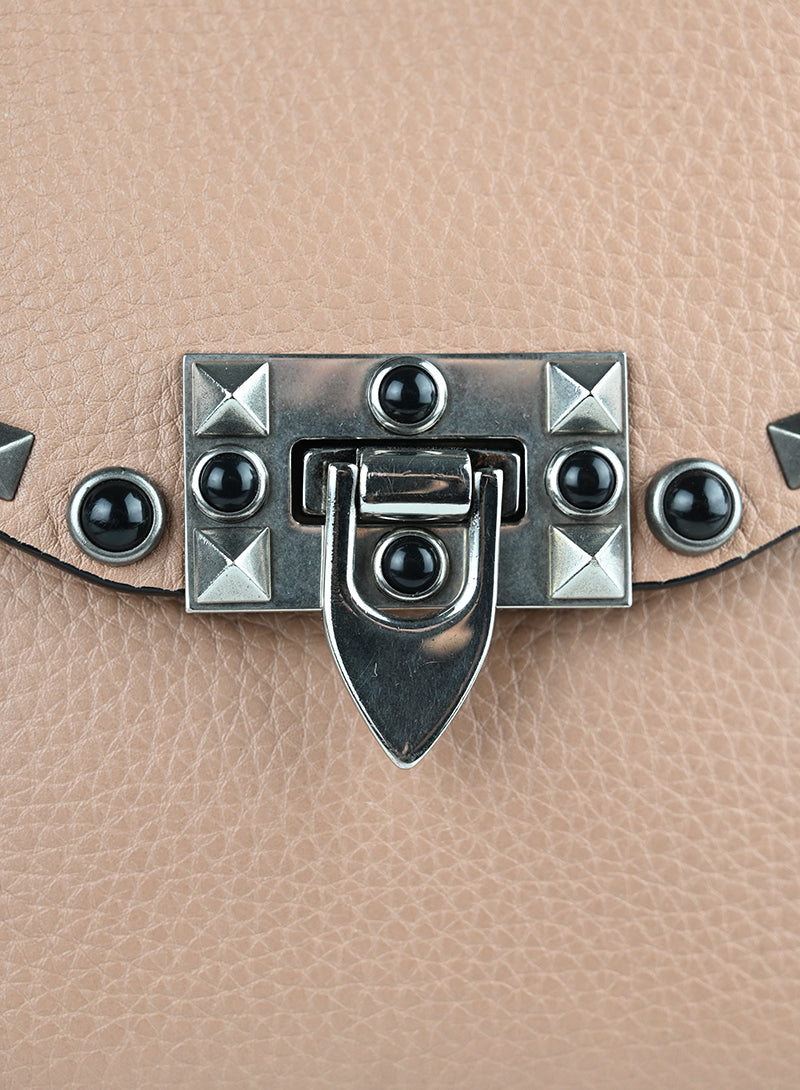 Valentino Rockstud Shoulder Bag in Nude - Perfect for Everyday Wear, Date Nights & Special Occasions