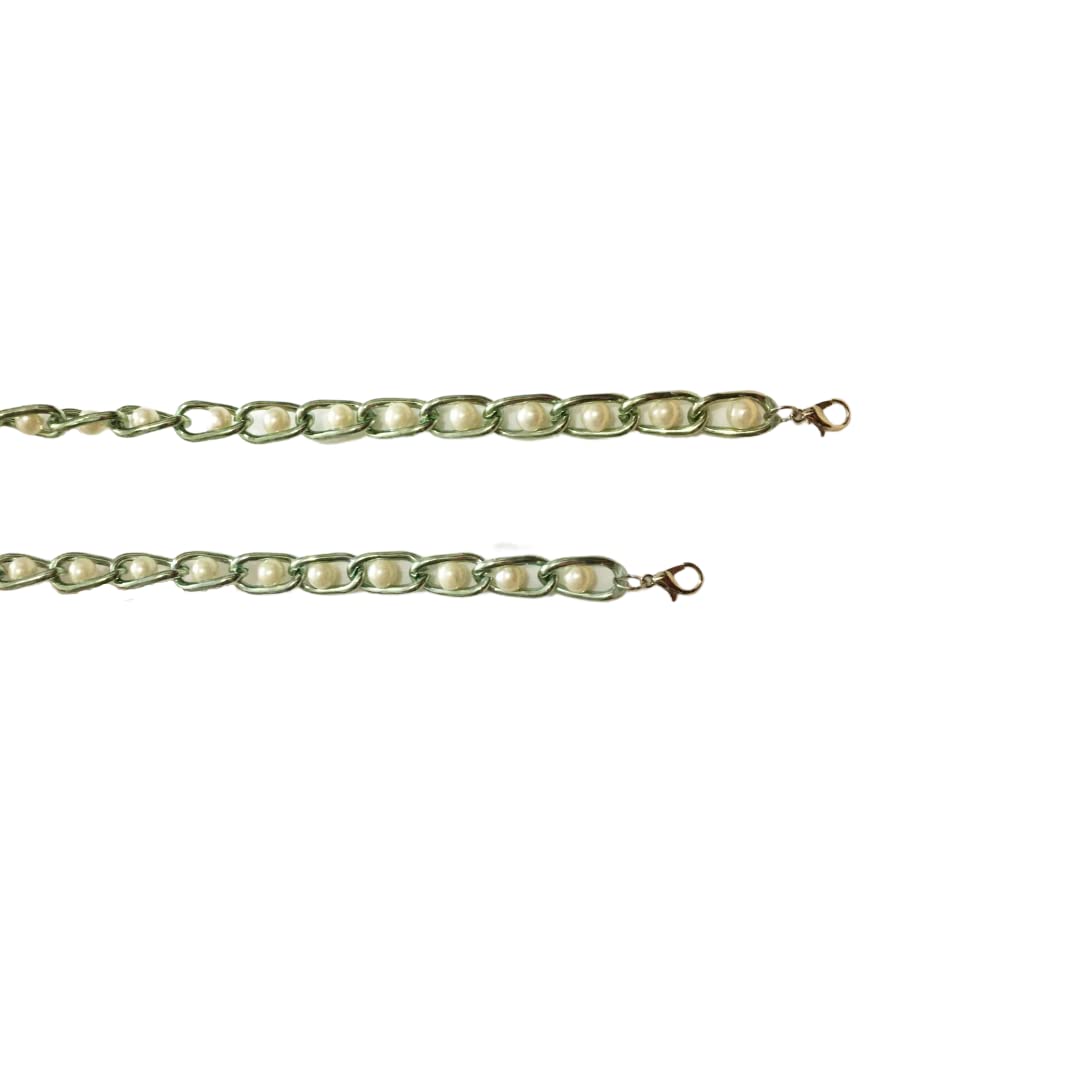 RKD World™ Stylish Beaded Face Mask Lanyard for Women & Girls - 24 Inch Pearl Design Mask Holder - Perfect for Work, School, Travel & Daily Use
