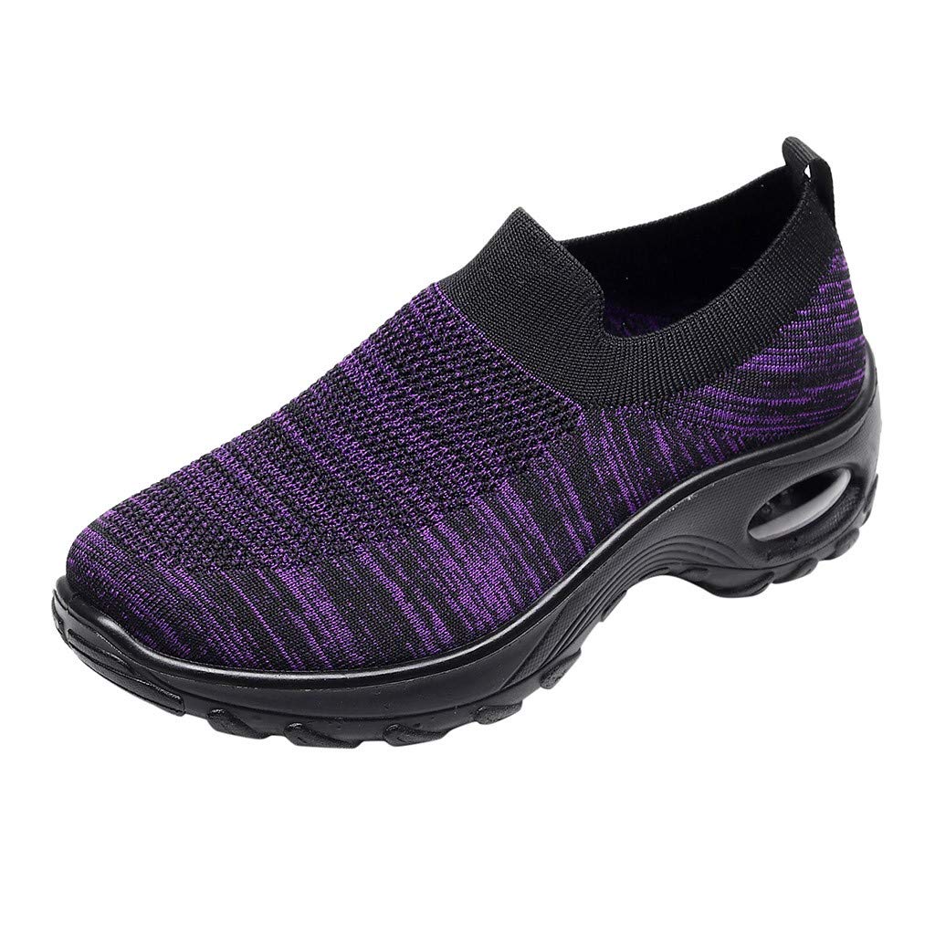 PATOPO Women's Fashion Sneakers - Black Platform Athletic Shoes with Sock Design | Comfortable Workout & Casual Wear for Women | Perfect for Gym, Running, and Everyday Use