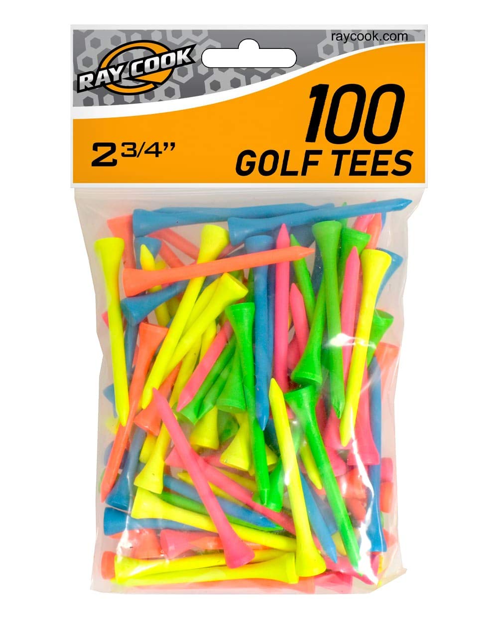 Ray Cook 2.75 Inch Golf Tees - 100 Pack Premium Wooden Tees for Driving Range & Tournament Play - Perfect for Men & Women Golfers