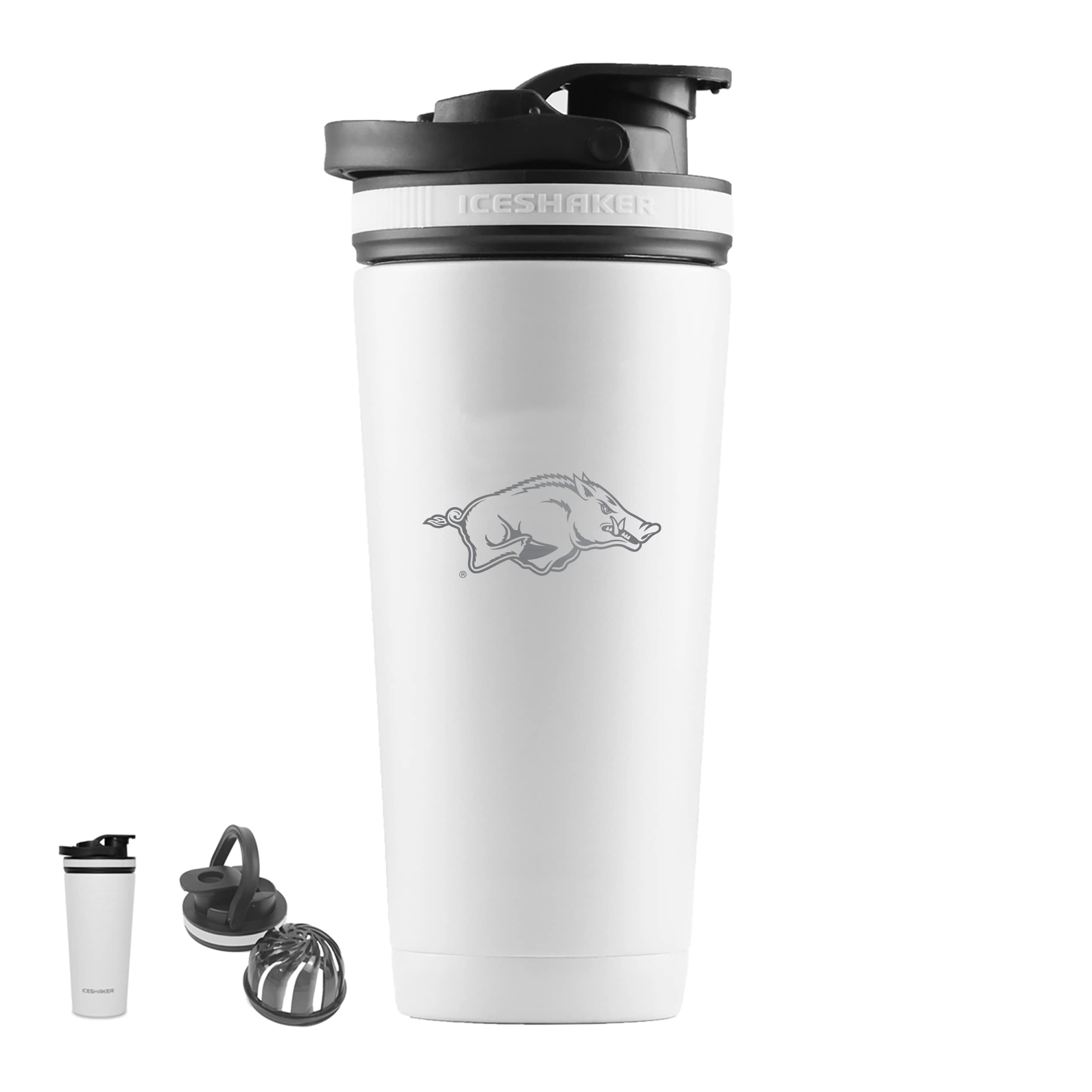 NCAA 26oz White Tumbler with Etched Logo - Perfect for Game Day & Gym