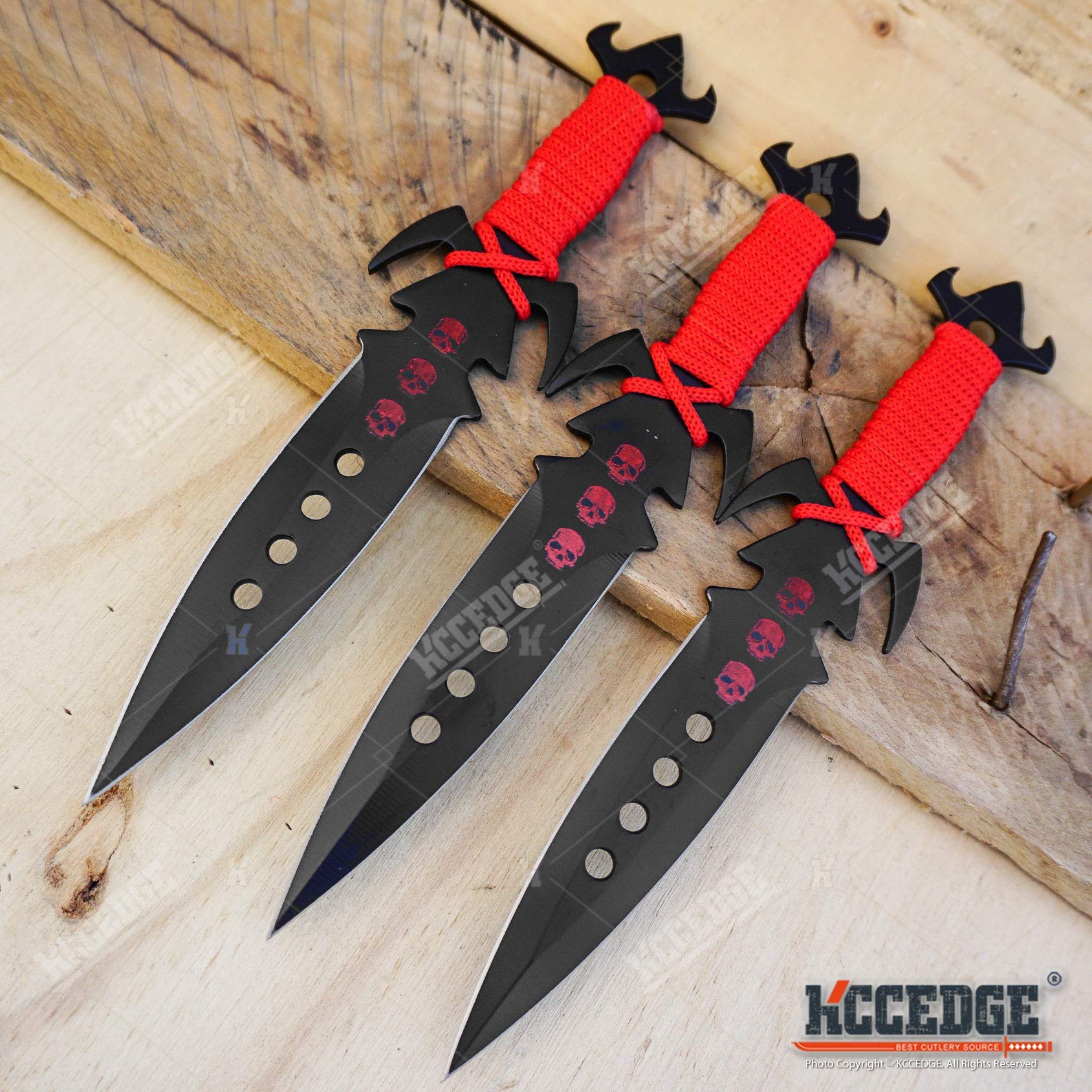 KCCEDGE Premium Tactical Survival Knife Set - 7.5