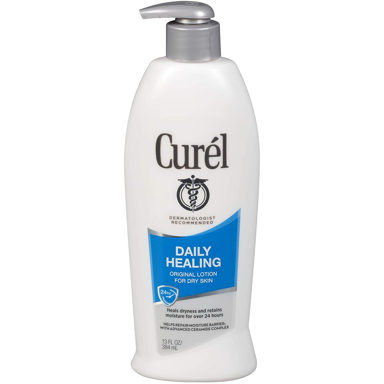 Curel Daily Healing Original Lotion for Dry Sensitive Skin - 13 oz (Pack of 2) - Fragrance Free & Hypoallergenic Moisturizer for Face & Body - Perfect for Winter Care & Eczema Relief