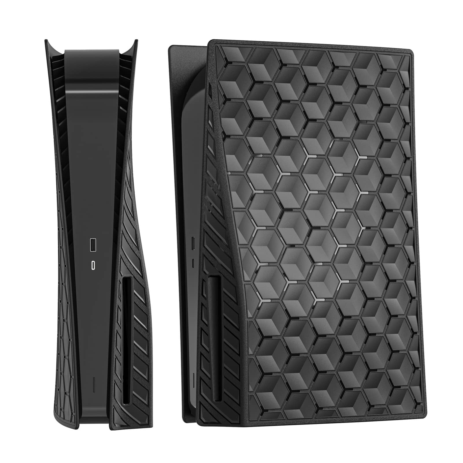 Geekria PS5 Console Cover - Scratchproof, Dustproof ABS Shell Case for Gaming Protection