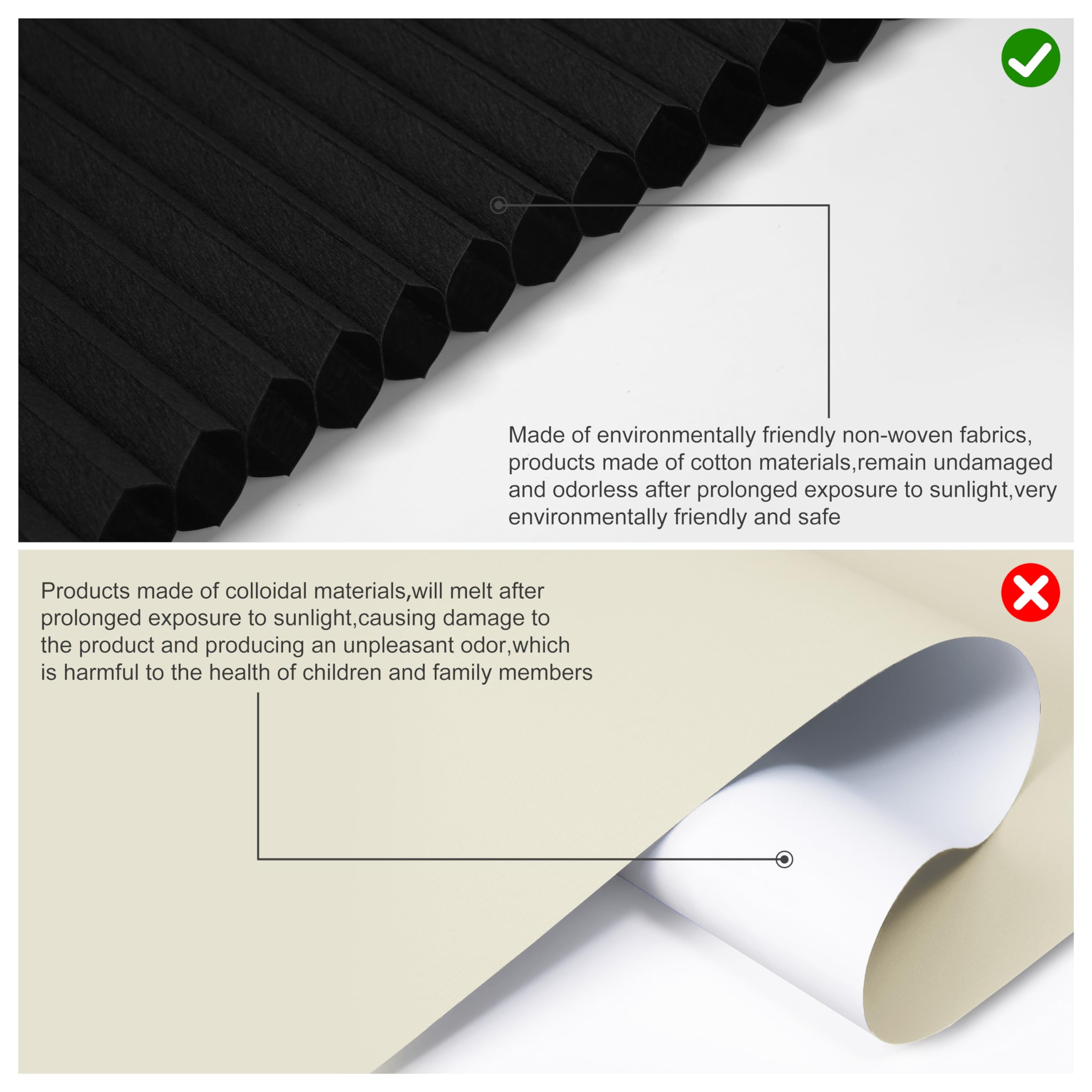 No Drill No Tools Blackout Cellular Shades - Cordless Easy Install Honeycomb Blinds for Windows - Thermal Insulated & Noise Reduction - Custom Size (Blackout-Black) - Perfect for Bedrooms, Nurseries & Home Offices
