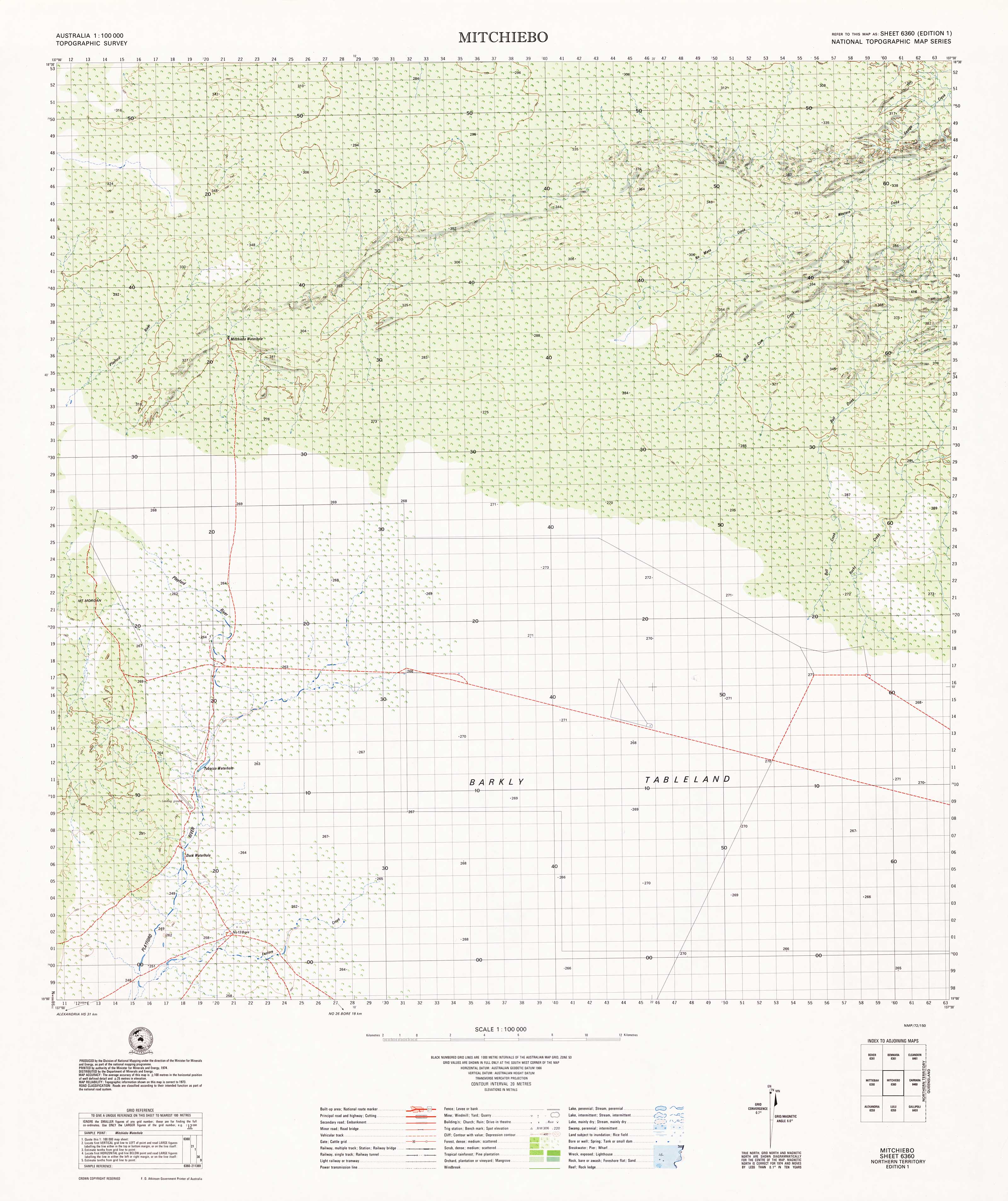 6360 Mitchiebo 1:100,000 Scale Topographic Map - Hiking, Camping & Outdoor Adventure Navigation