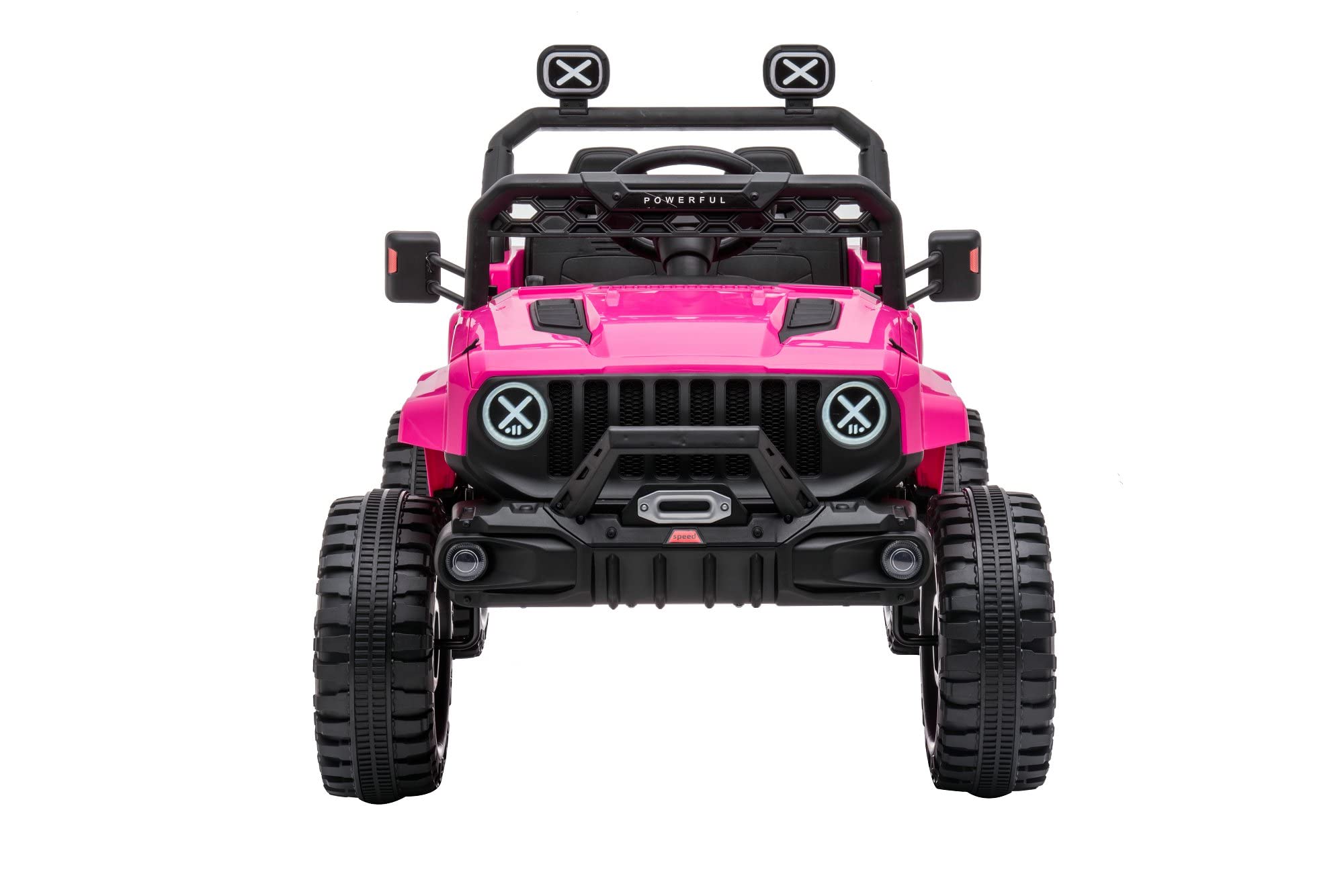 DAKOTT 12V Kids Electric Ride On Truck with Storage Space, Parental Remote Control, Music, MP3 Player & LED Lights - Spring Suspension for Boys & Girls - Perfect for Indoor & Outdoor Play, Birthday Gifts & Backyard Fun