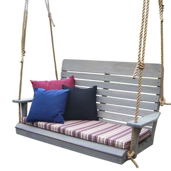 Pressure Treated Pine Highback Porch Swing - Outdoor Patio Furniture for Garden, Backyard, Deck Relaxation | Weather-Resistant & Durable Comfort Seating