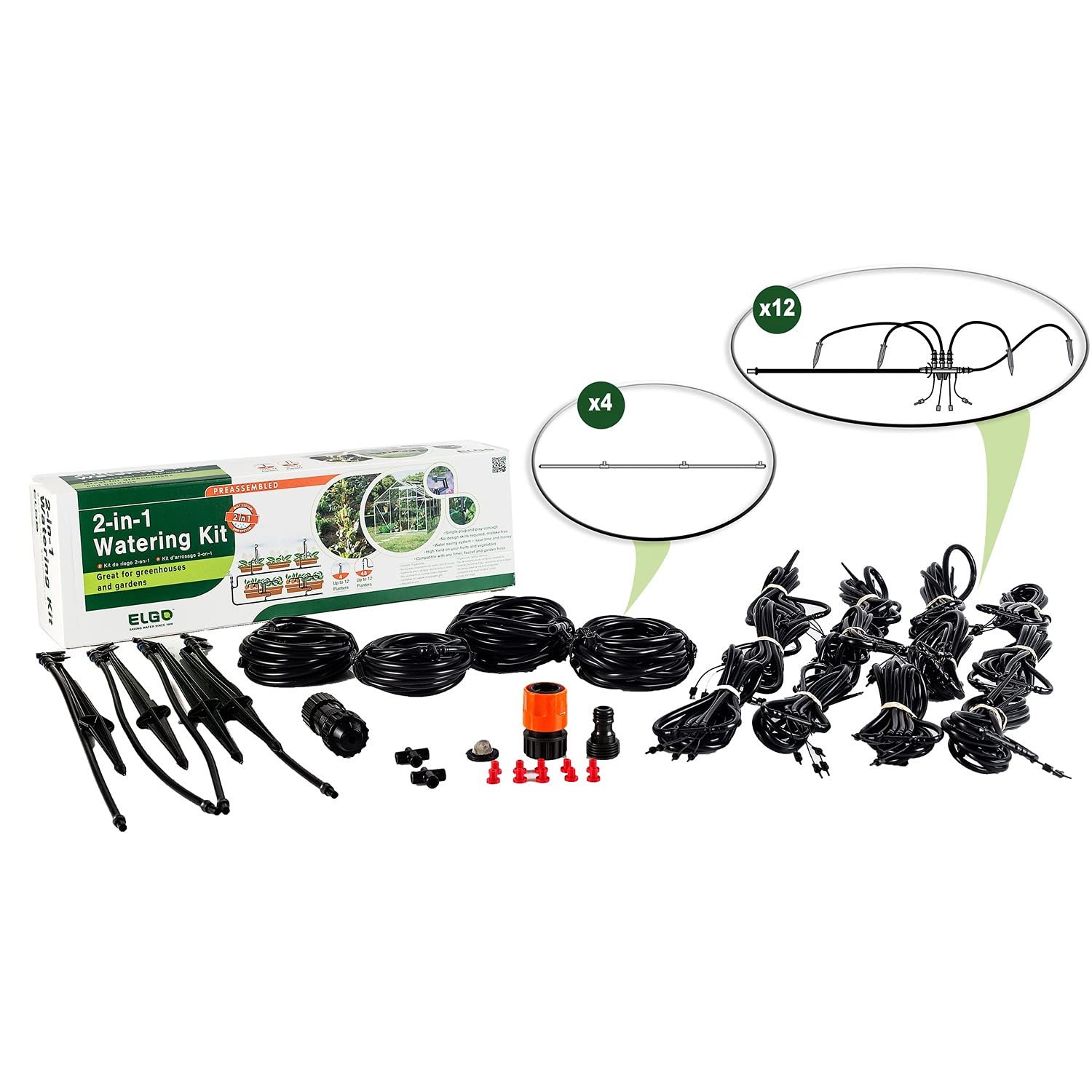 Genesis Greenhouse Dripper Kit - Automatic Plant Watering System for Indoor/Outdoor Gardens, Hydroponics & Greenhouses | Durable Irrigation Equipment for Vegetables, Flowers & Herbs | Perfect for Home Gardening & Commercial Use
