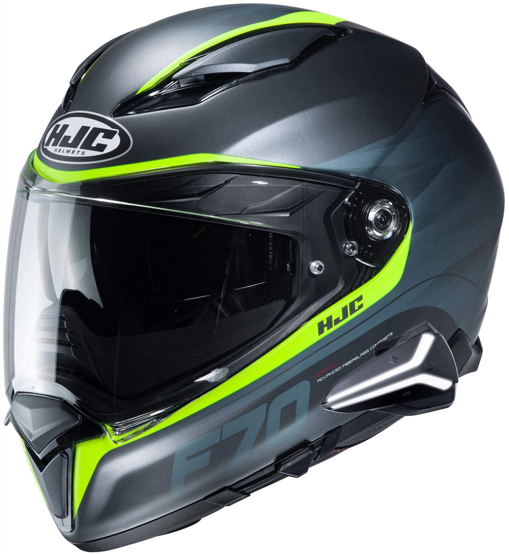 HJC F70 Full Face Motorcycle Helmet with Built-in 20B Bluetooth Headset - DOT Certified for Safety - Ideal for Street Riding, Commuting & Long-Distance Tours