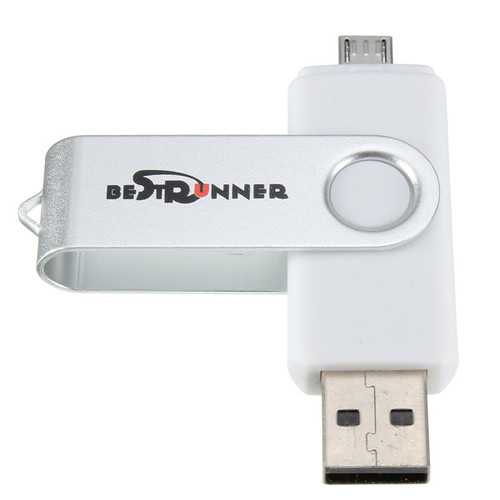 Bestrunner 2G USB Flash Drive with Micro USB - Portable Memory Stick for PC, Laptop & OTG Android Smartphones - Perfect for Data Transfer, File Storage and Mobile Backup