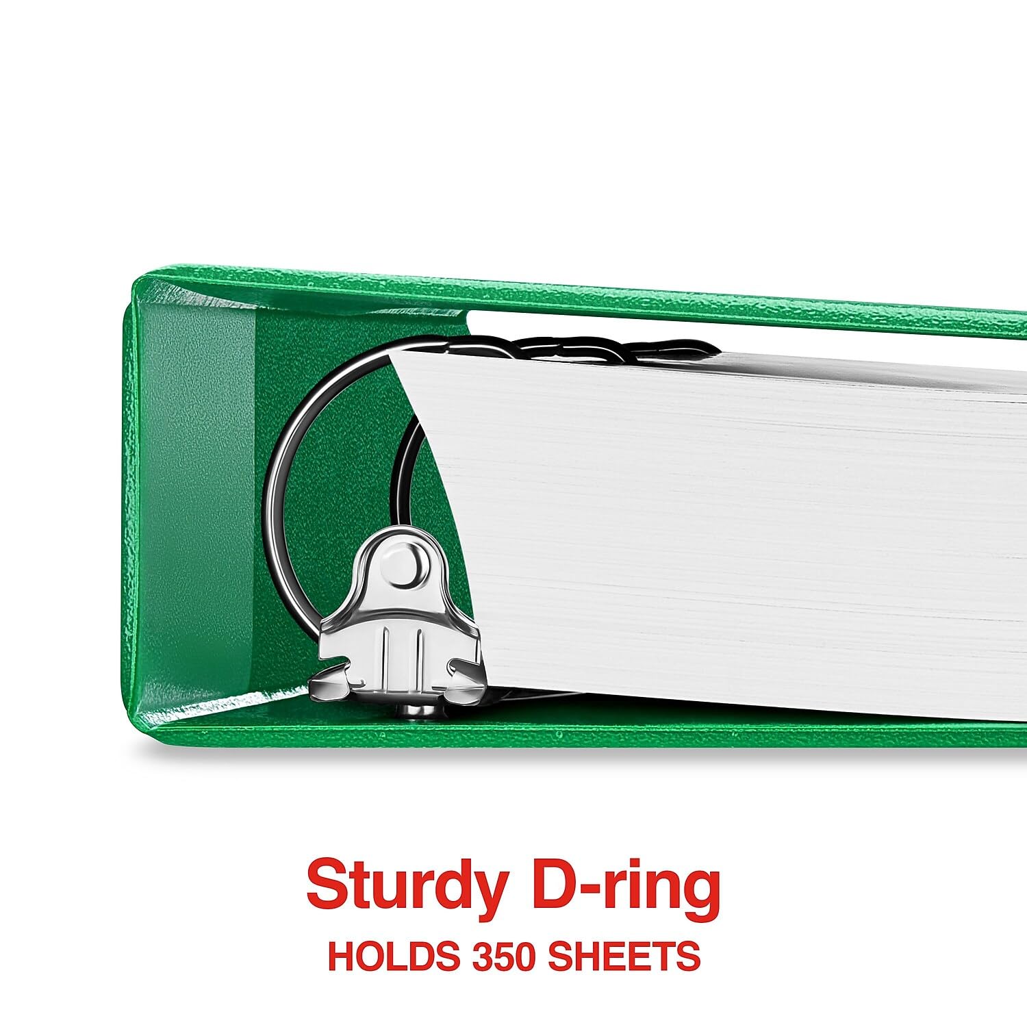Staples Standard 1.5 Inch 3-Ring View Binder - Green | Durable School & Office Supplies for Organizing Documents, Reports & Presentations