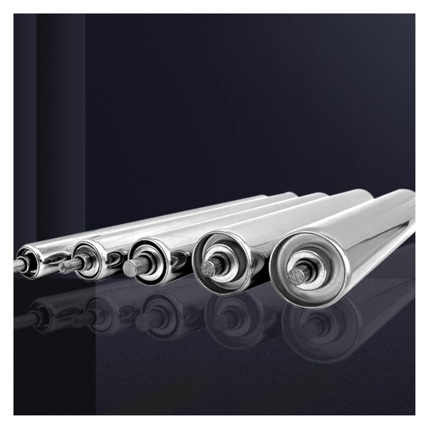 Heavy Duty Stainless Steel Gravity Conveyor Rollers 2 Inch Diameter x 31.5 Inch Length - Industrial Warehouse Conveyor Belt System for Factory, Distribution Center & Material Handling