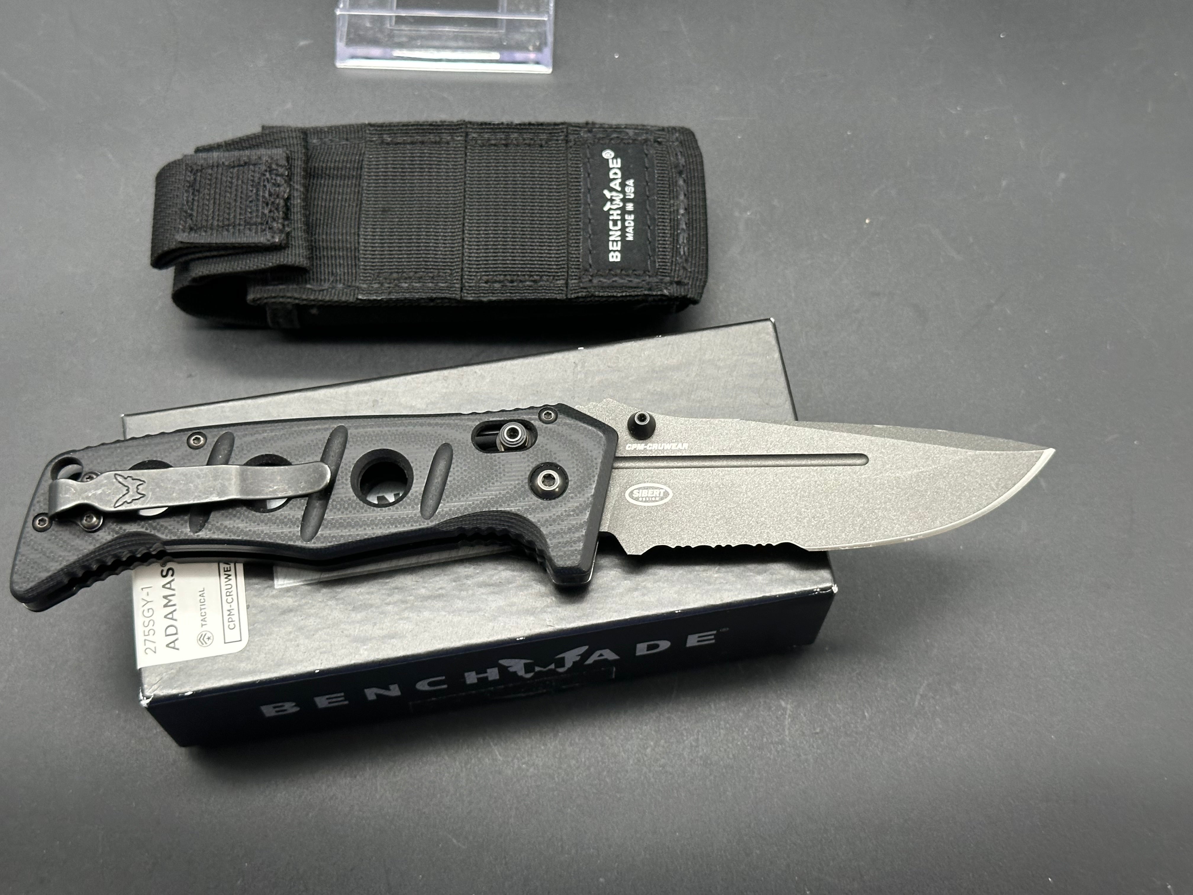 Benchmade Adamas 275SGY-1 Folding Knife - CPM Cruwear Steel Blade, Manual Open, Durable EDC Pocket Knife for Outdoor, Camping, Hiking & Survival Gear