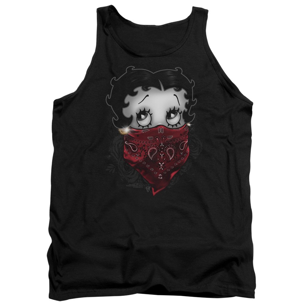 Betty Boop Bandana & Roses Unisex Tank Top for Men & Women - Casual Summer Wear, Music Festivals & Retro Style Outfits