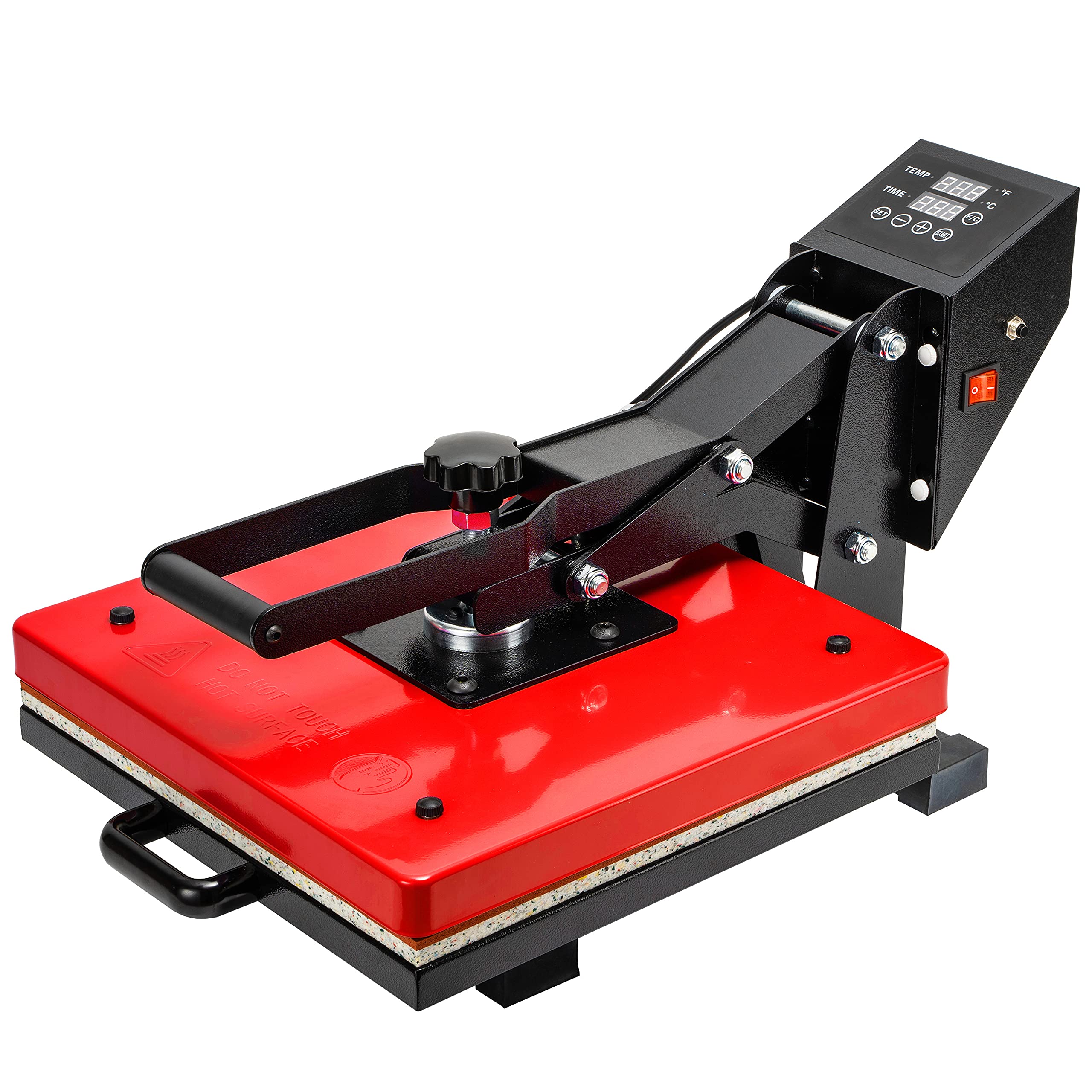 15x15 Heat Press Machine for T-Shirts - Digital Sublimation Transfer Printer for DIY & Industrial Use - Perfect for Custom Apparel, Mugs & Home Crafts (Red)