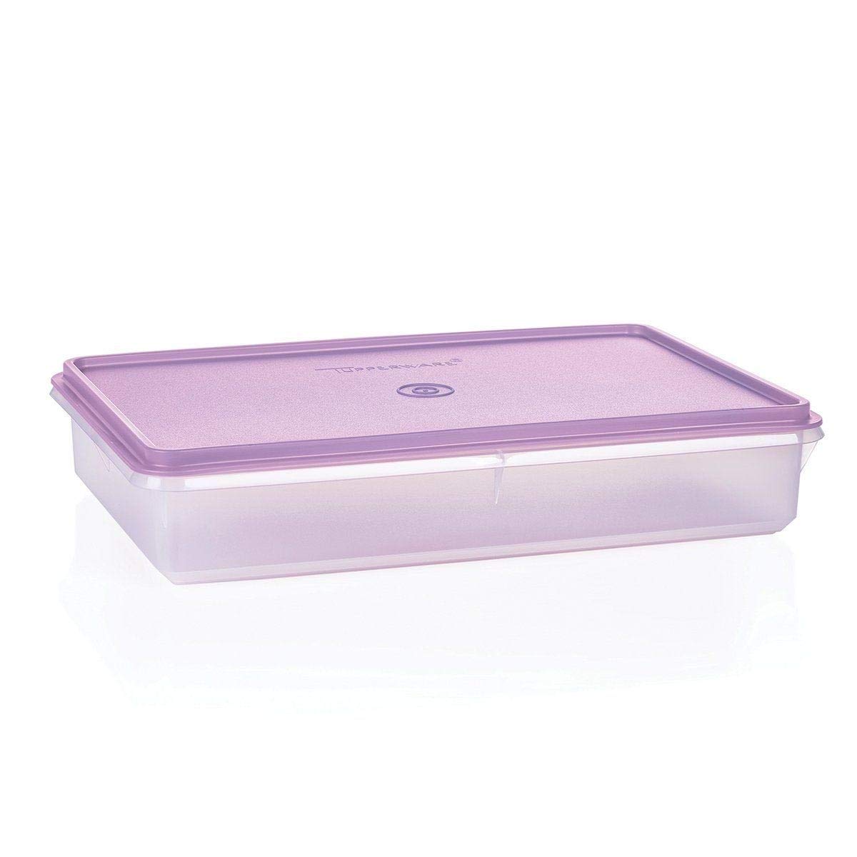 New Tupperware Large Cold Cut Keeper Snack N Stor Container with Lilac Seal (1-Pack) - Perfect for Picnics, Lunch Boxes & Food Storage