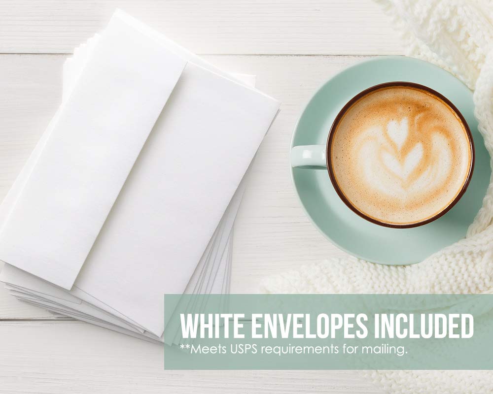 Eco-Friendly Winter Thank You Note Cards - 24 Pack with Envelopes & Kraft Sticker Seals | 100% Recycled Textured Greeting Cards | Perfect for Holiday Gifts, Christmas Appreciation & Winter Season Correspondence