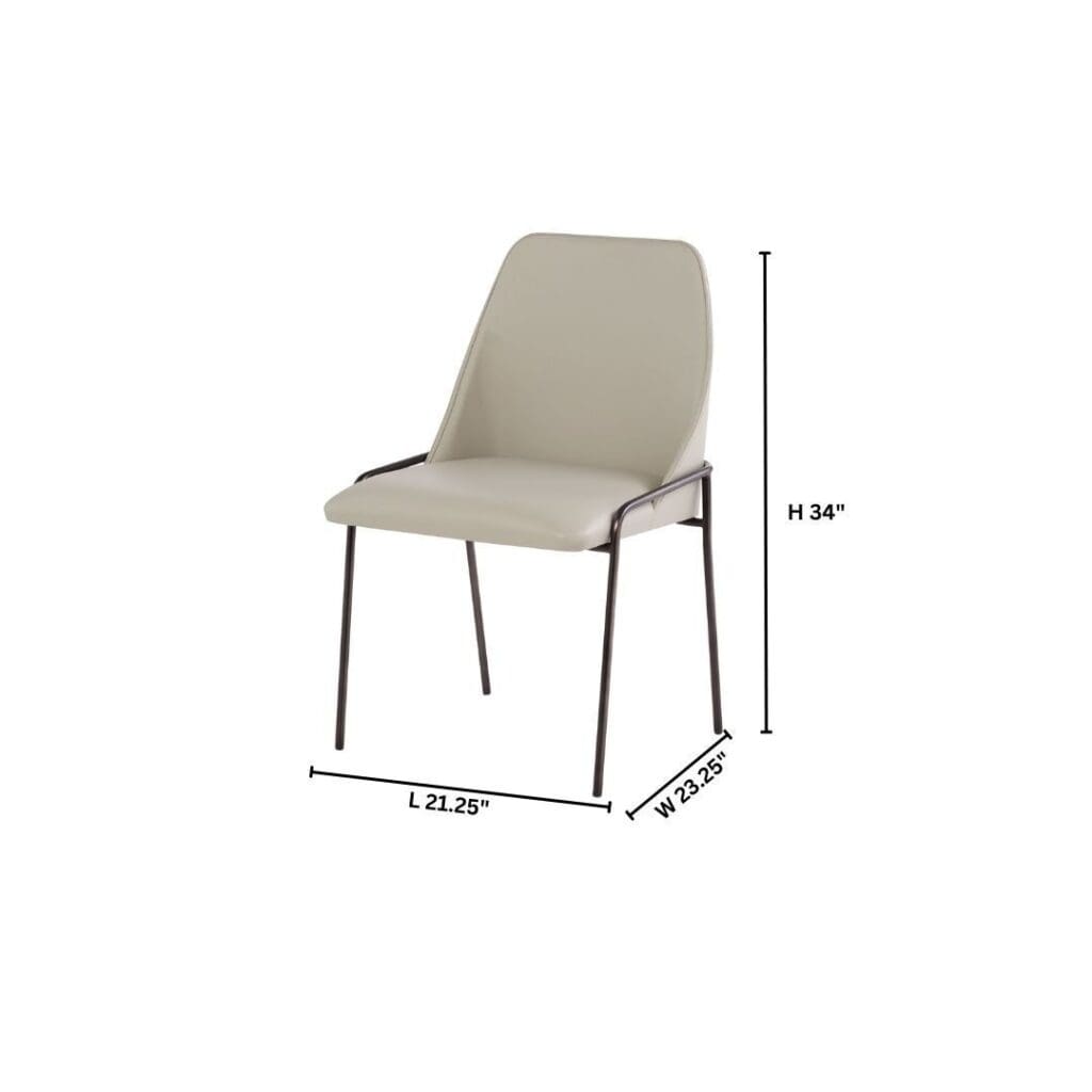 Cyan Design 11733 Suez Dining Chair - Onyx & Taupe Upholstered Side Chair for Kitchen, Dining Room, or Office - Modern Comfortable Seating Furniture