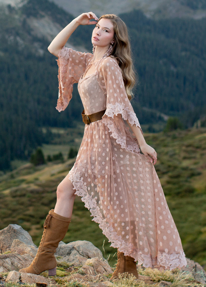 Gigi Dress in Desert Shell - Elegant Women's Summer Maxi Dress for Beach, Vacation & Casual Wear | Lightweight & Comfortable