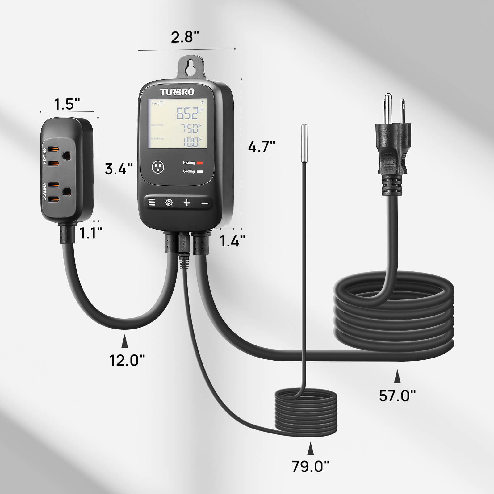 TC01 Smart WiFi Temperature Controller for Home, Greenhouse & Aquarium - Remote Monitoring & Control