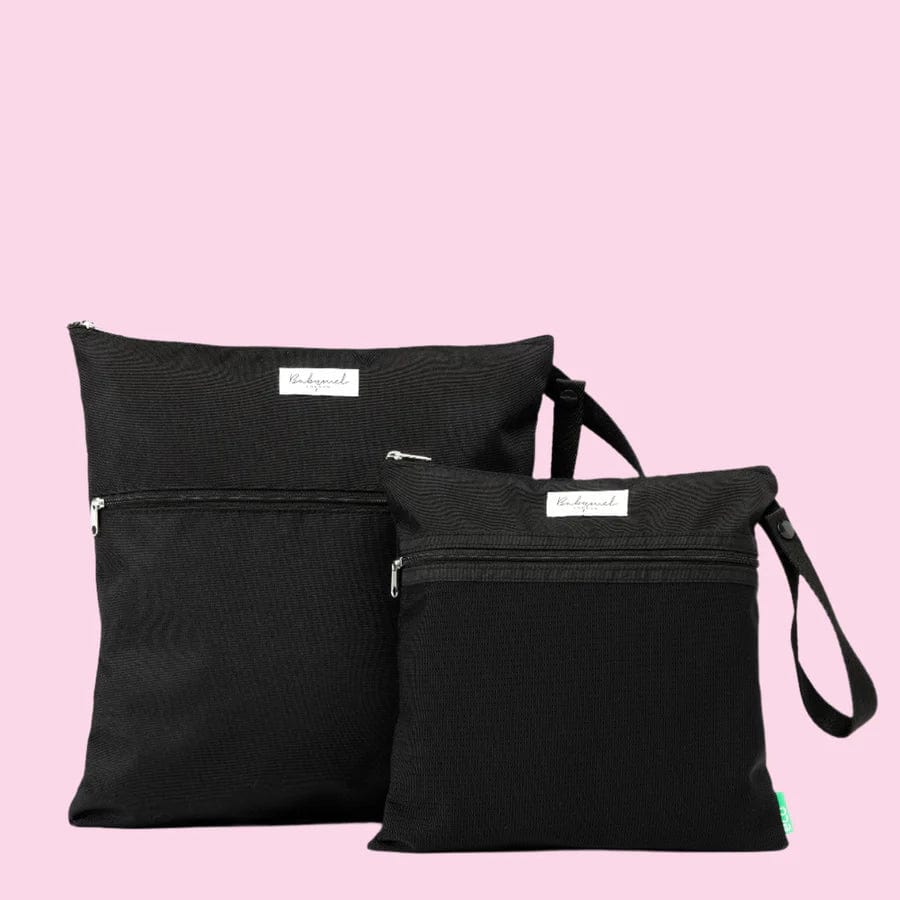 Eco-Friendly Babymel Wet Bag & Change Pouch Set - Waterproof Diaper Clutch for Baby Essentials, Travel & Daycare Organization