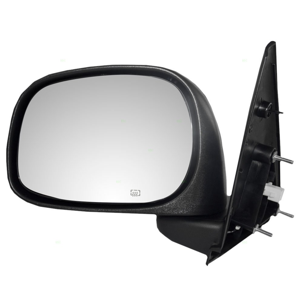 Brock Replacement Driver Side Power Mirror 6x9 Textured Black with Heat for 2002-2008 Chevy Silverado 1500 & 2003-2009 2500/3500 Models - Perfect for Off-Roading and Winter Driving (Part# 55077925AD)