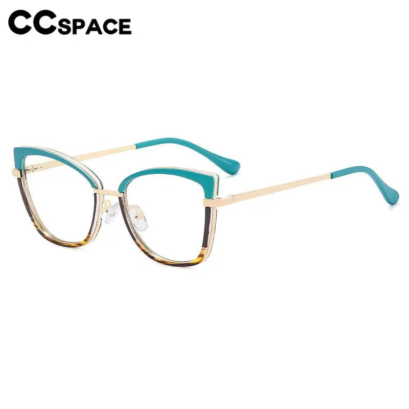 CCspace Women's Full Rim Square Titanium Eyeglasses Frame 56966 - Lightweight & Durable Glasses for Work, Reading & Fashion