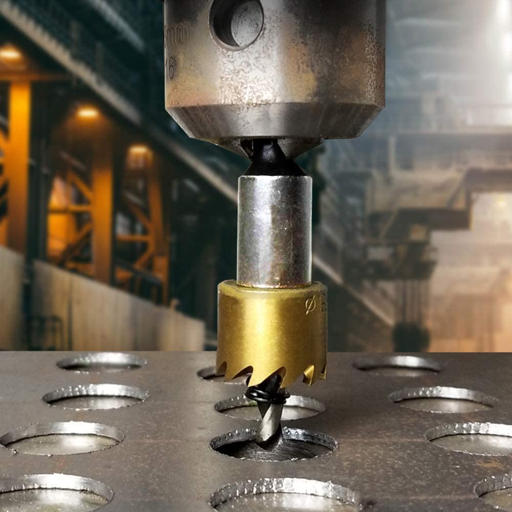 2.17 Inch HSS Drill Bit Hole Saw for Metal - High Speed Steel Drill Cutter for Stainless Steel, Aluminum & Wood (Gold) - Perfect for DIY Projects, Metalworking & Home Renovations