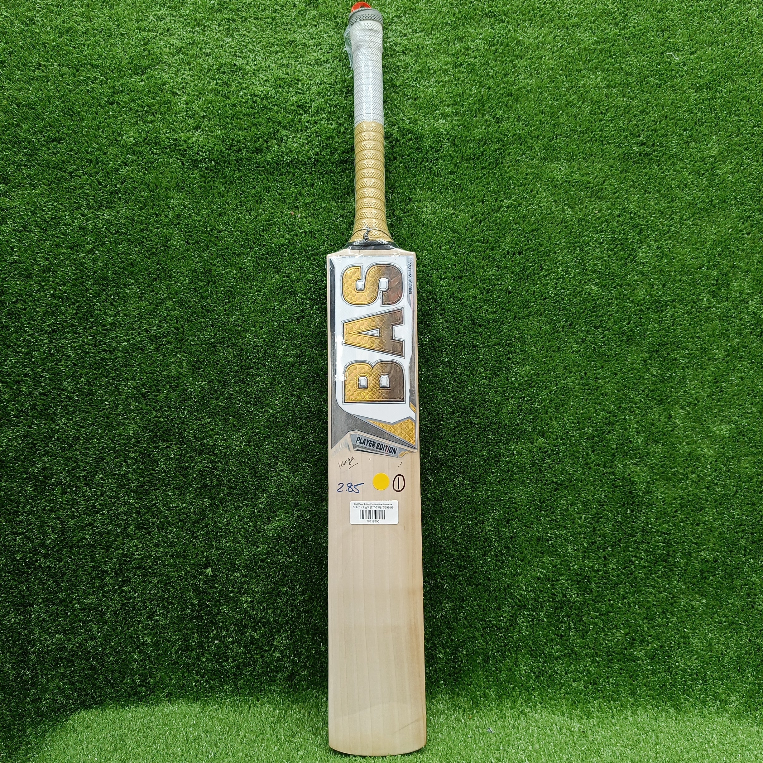 Premium BAS Player MSD Edition English Willow Cricket Bat - High Performance for Professional Matches & Training | Perfect for Cricket Enthusiasts & Competitive Players