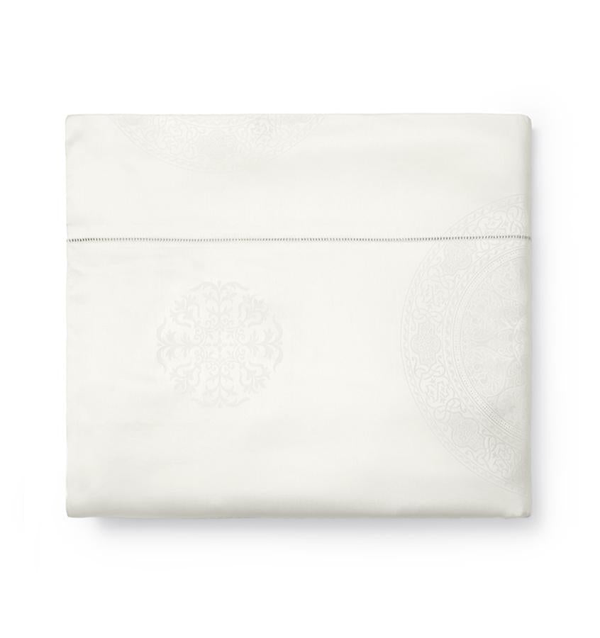 Luxury SFERRA Giza 45 Medallion Duvet Cover - 100% Egyptian Cotton Bedding Set for Master Bedroom & Guest Room Decor