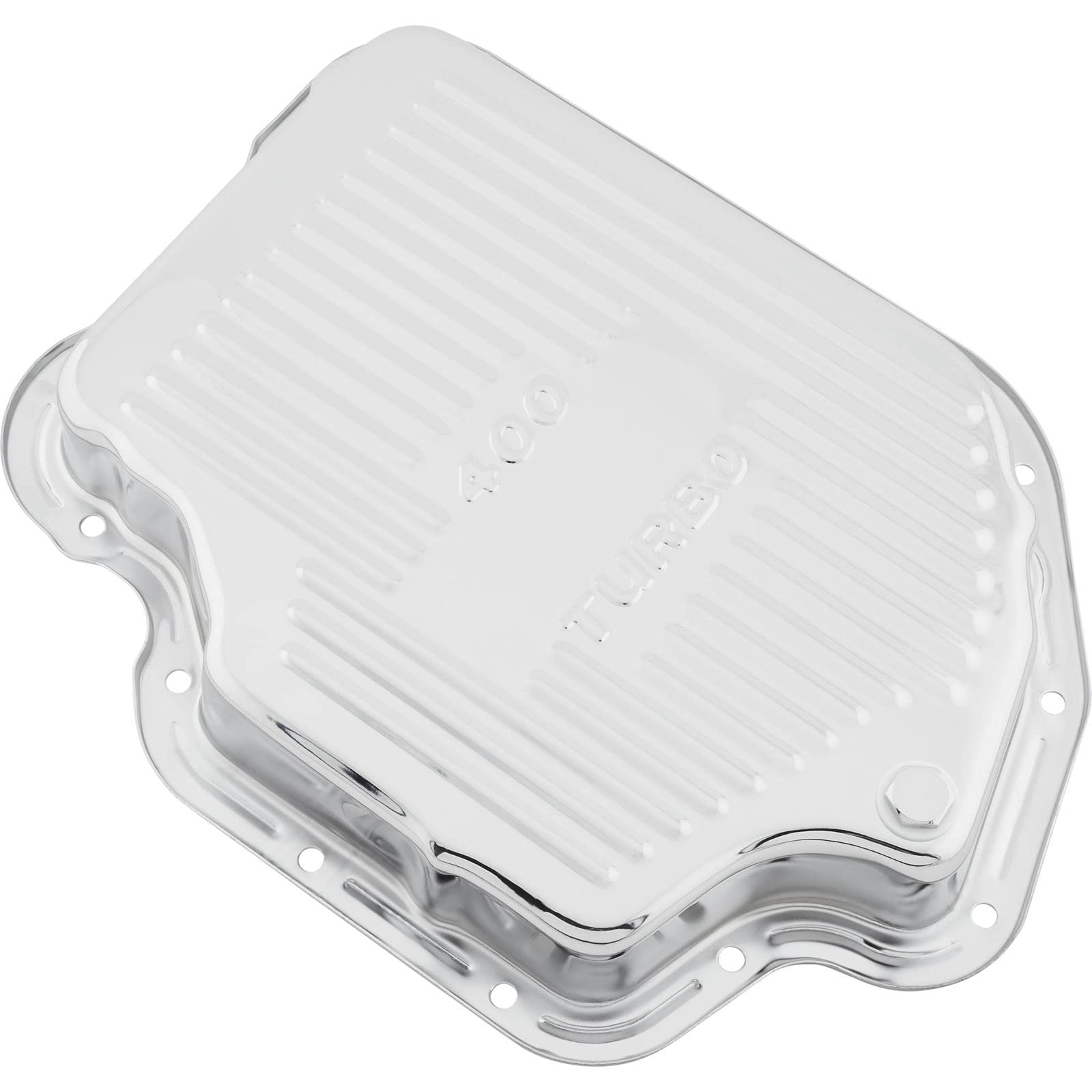 GM TH400 Chrome Steel Transmission Pan - High Performance Automatic Transmission Oil Pan for GM TH400 - Perfect for Racing, Off-Road & Classic Car Restoration