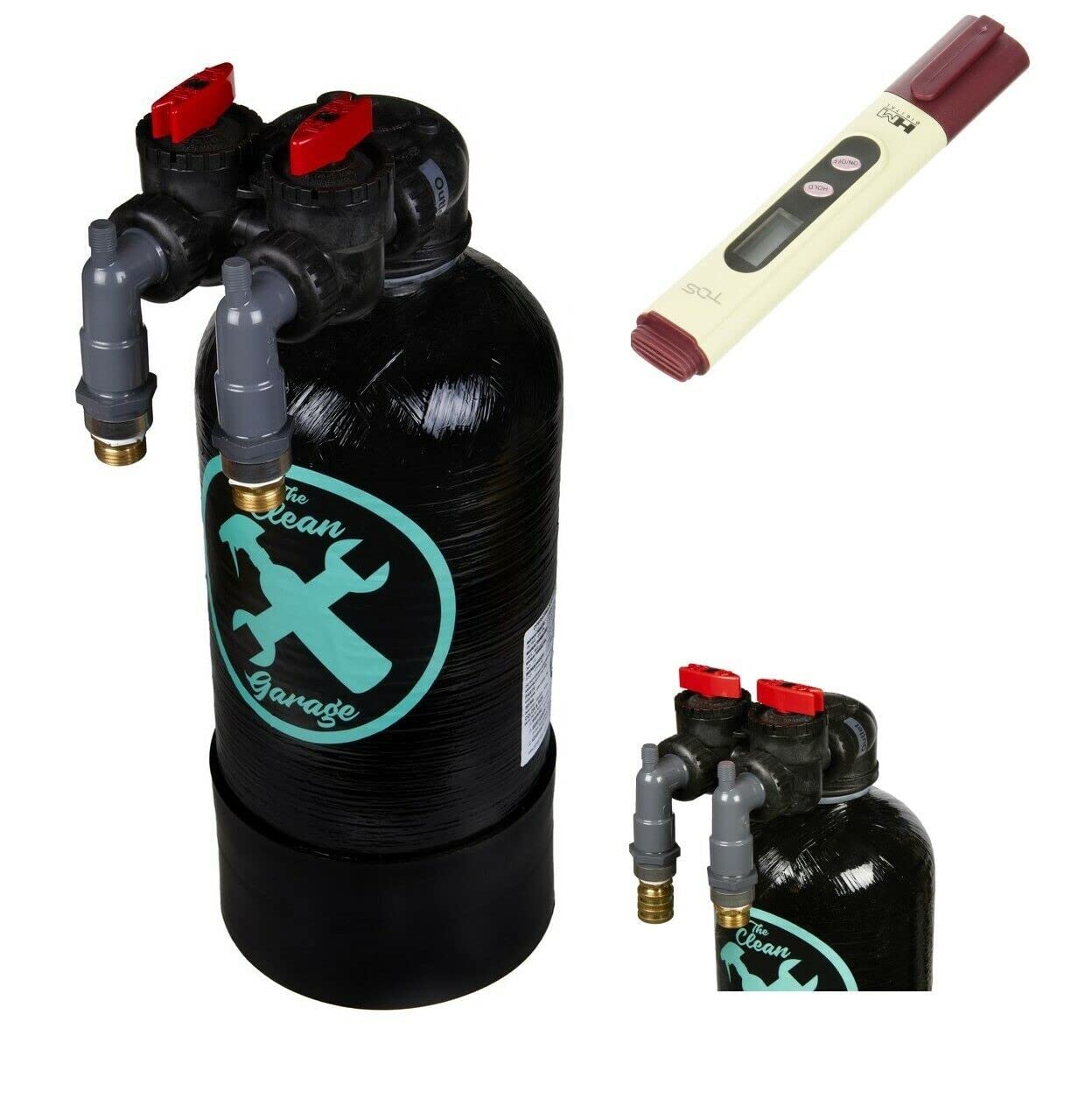 Clean Garage Spot-Free Car Wash System 50 with Deionized Water DI Rinse | Includes Bypass Head & TDS Meter | Perfect for Home, RV, and Boat Washing