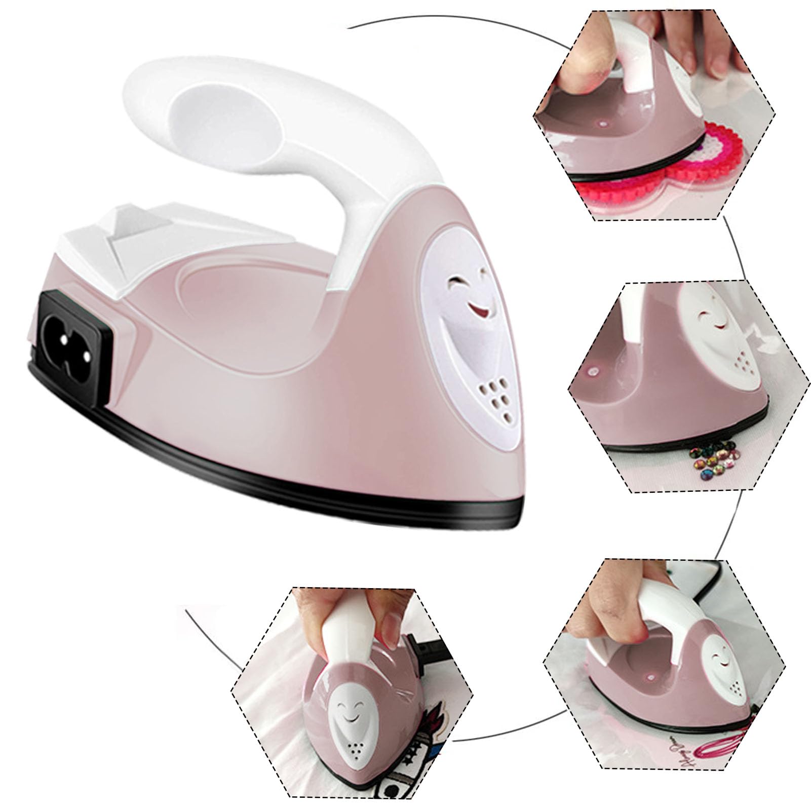 Mini Heat Press Machine for T-Shirts, Shoes & Hats - Portable Craft Iron for Vinyl Projects, DIY Clothes & Small Crafts | Perfect for Home Use, Travel & Crafting Projects