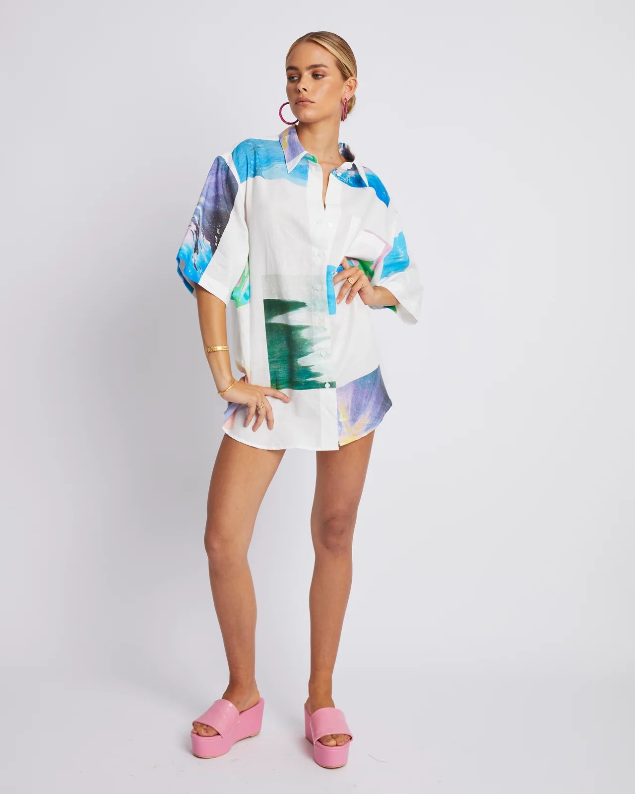 Big Shirt SEA SPACE - Oversized Comfortable T-Shirt for Men & Women - Perfect for Casual Wear, Lounge, and Outdoor Activities