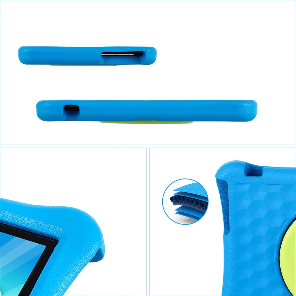 OLurkthu 10 Inch Kids Tablet - Android 11, 4GB RAM 64GB Storage, Educational Learning Tablet with Parental Control, Shockproof EVA Case, US Plug (Blue) - Perfect for Homeschooling, Travel & Interactive Learning