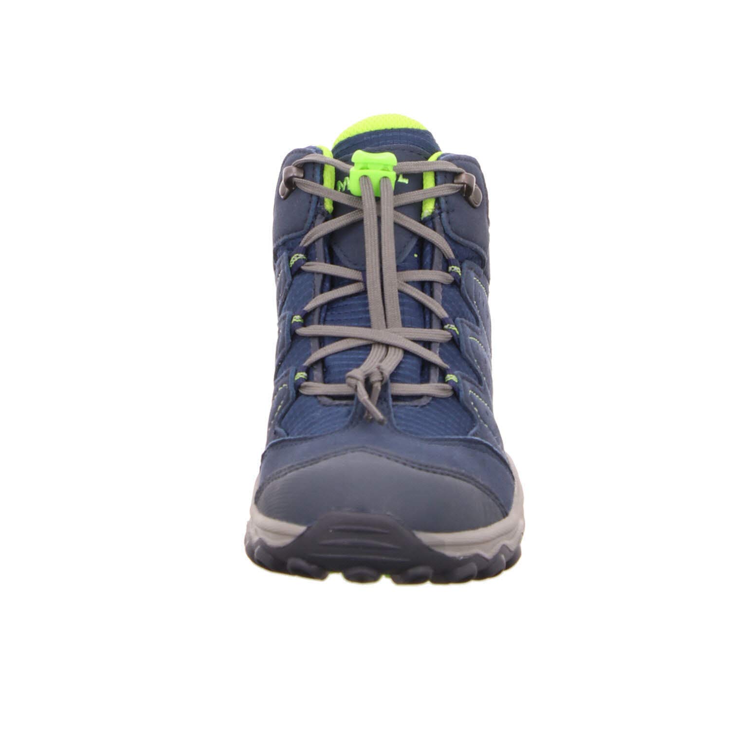 Meindl Boys Lace-Up Hiking Boots Blue/Lemon - Waterproof Outdoor Adventure Shoes for Kids - Tuam Jr. Size - Perfect for Trail Walking, Camping & School Activities