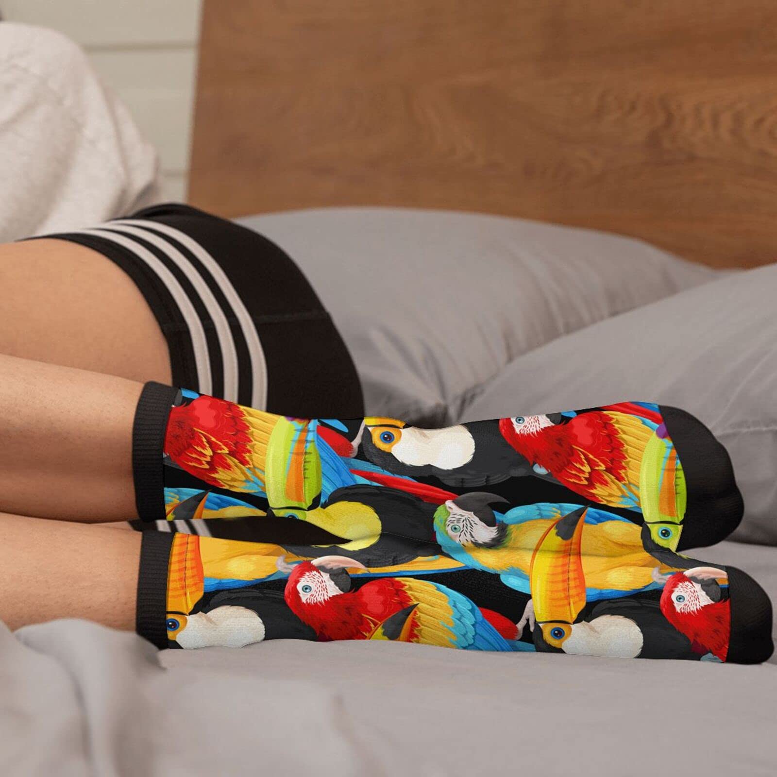 Funny Crazy Novelty Crew Tube Socks for Men & Women - Casual Athletic Sport Dress Socks - Perfect for Costume Parties, Gifts, and Everyday Wear
