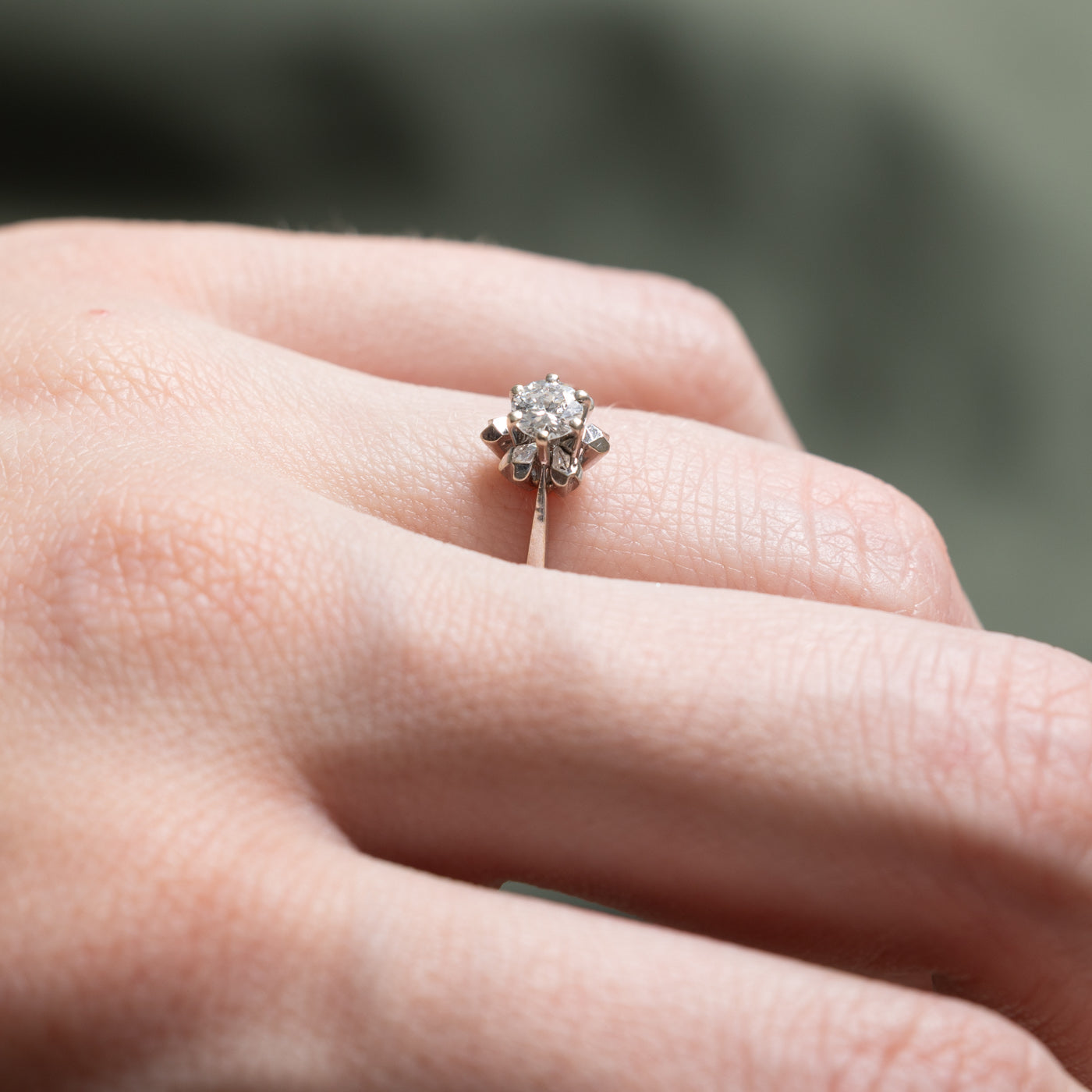0.20ct Solitaire Diamond Ring - High Set Engagement Ring for Women, Size 7.25 - Perfect for Proposals, Anniversaries & Special Occasions