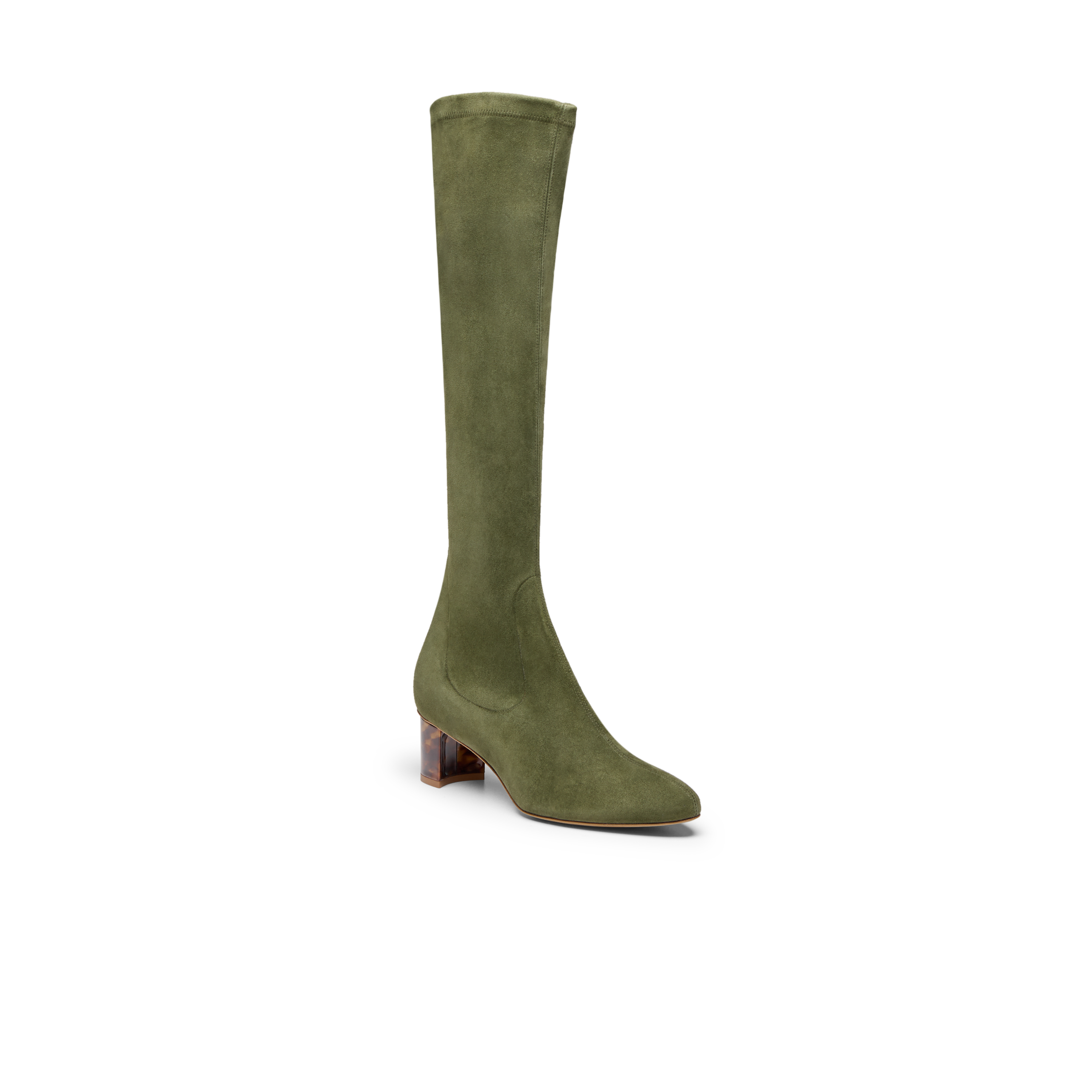Alexandra 50 Olive Stretch Suede Boots for Women - Comfortable & Stylish Ankle Boots for Fall and Winter Fashion