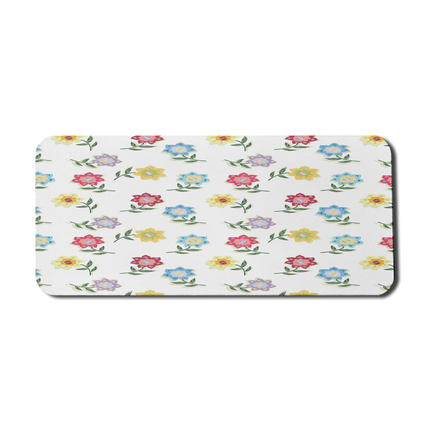 Ambesonne Floral Computer Mouse Pad - Extra Large 35