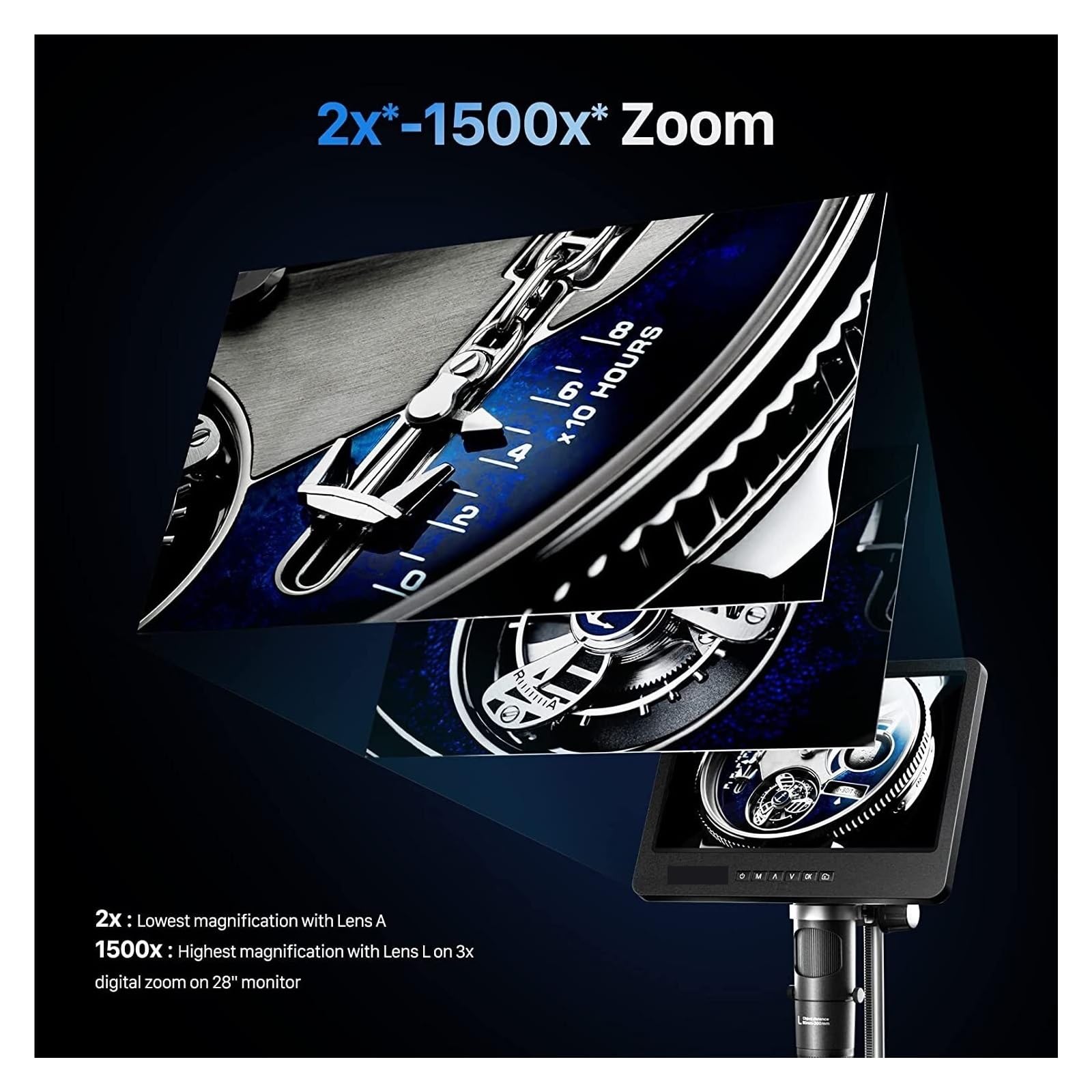 1500X Digital Microscope with 10.1