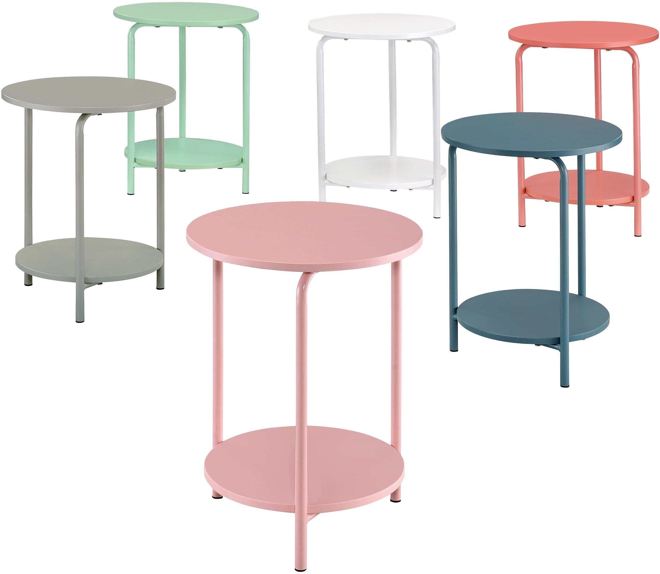 Office Star Elgin Accent Table - Modern Side Table for Living Room, Bedroom & Office - Small End Table with Sturdy Metal Base - Perfect for Coffee, Books & Decor (ELG)