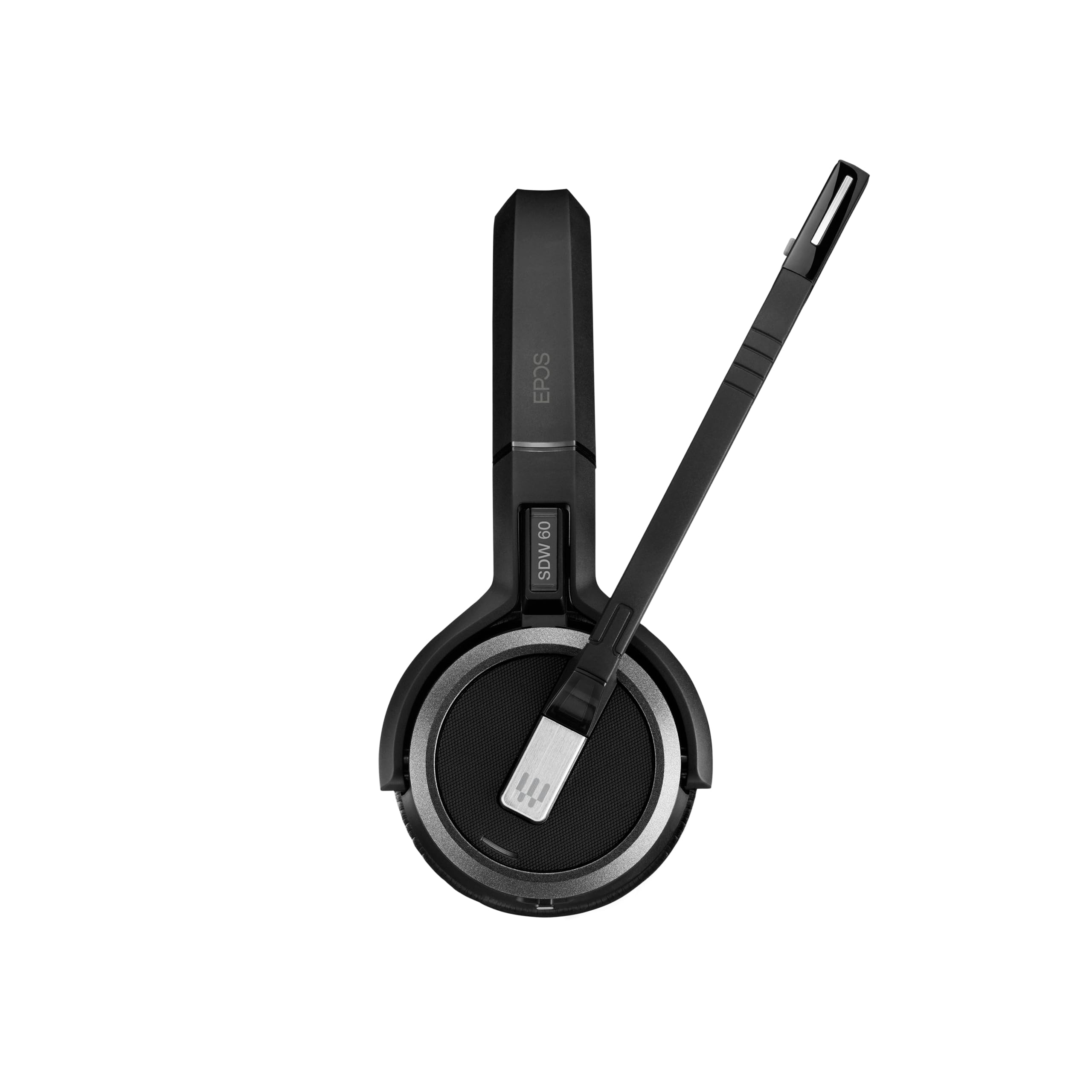Sennheiser SDW 5063 Wireless DECT Headset with Dual Microphone & Ultra Noise Cancelling - Binaural PC/Softphone Headset for Call Centers, Remote Work & Office Use (Black, Model 506588)