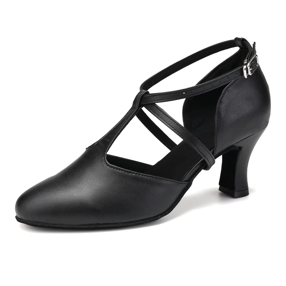 TINRYMX Women's Latin Dance Shoes for Salsa, Tango & Ballroom - Comfortable & Stylish Model QJW272 | Perfect for Performances, Practice & Social Dancing