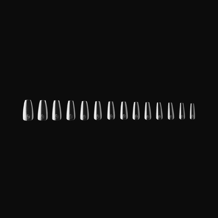 Apres Gel X Tips 2.0 - Natural Coffin Medium (600 Pcs) - Professional Nail Extension Kit for Salon & Home Manicure, DIY Nail Art, Long-Lasting Fake Nails