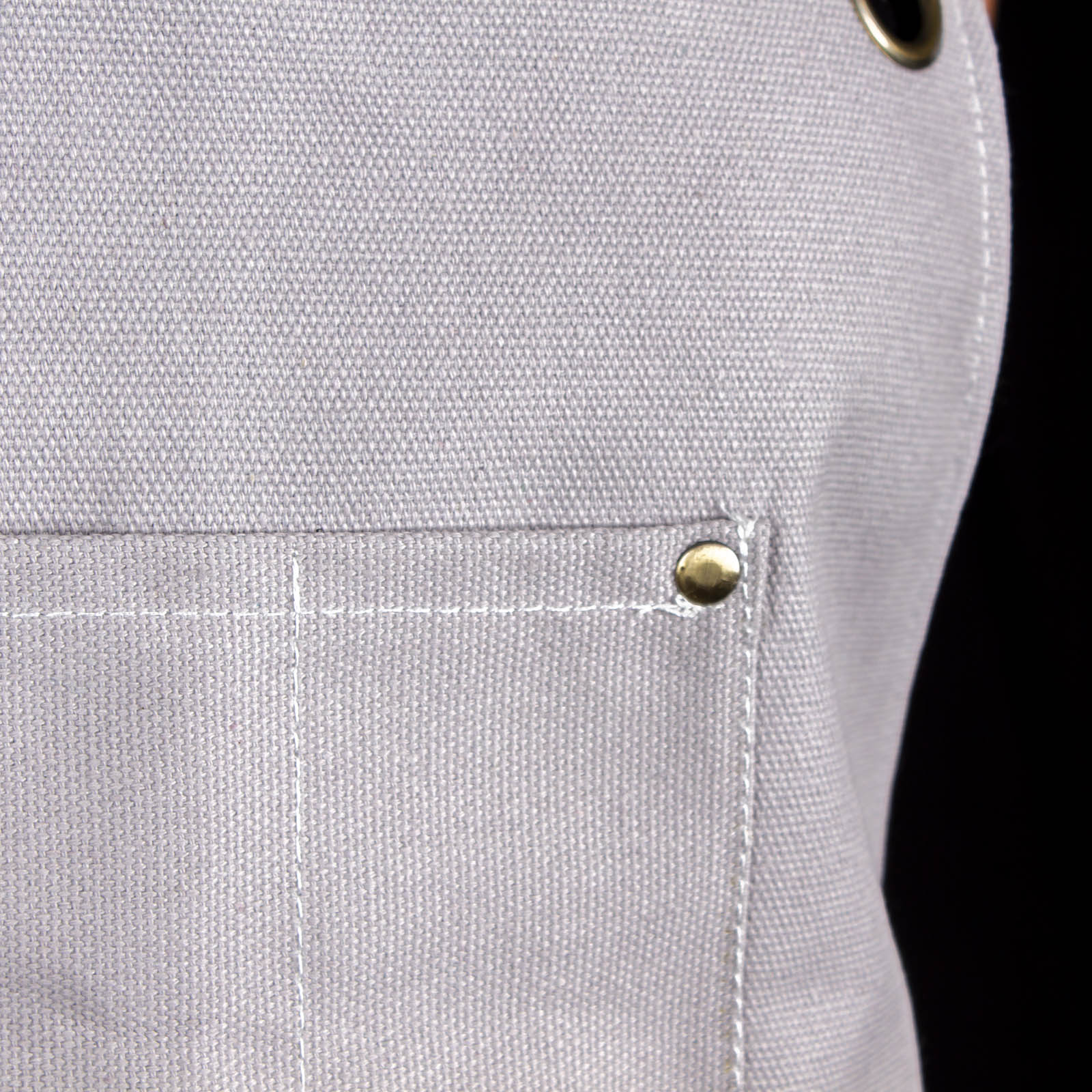 BarConic® Grey Canvas Apron with Adjustable Straps - Durable Kitchen & BBQ Apron for Cooking, Grilling, Baking & Crafting