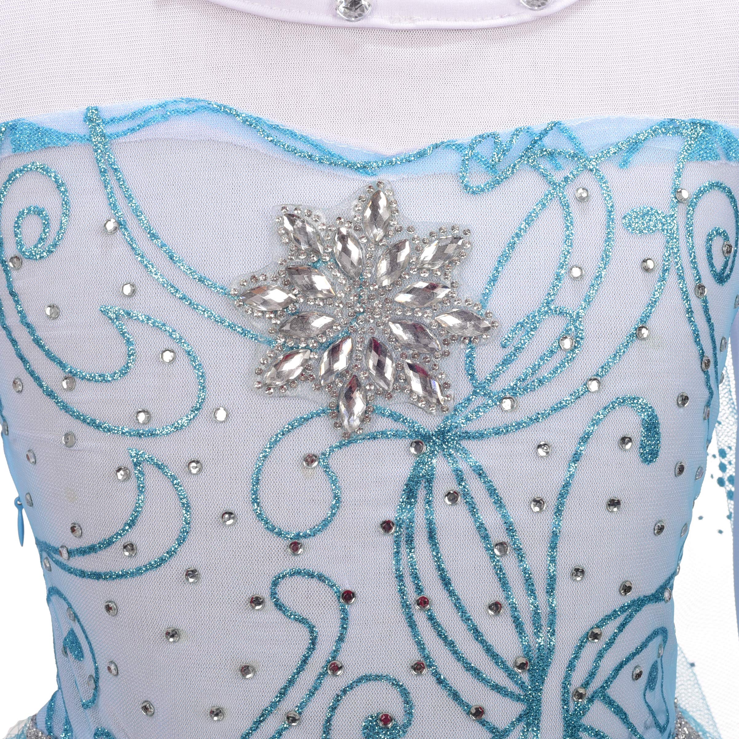 **Elegant Ice Princess Dress for Toddler Girls - Birthday, Halloween, Christmas Party Costume | Fancy Princess Gown for Special Occasions & Dress-Up Play**
