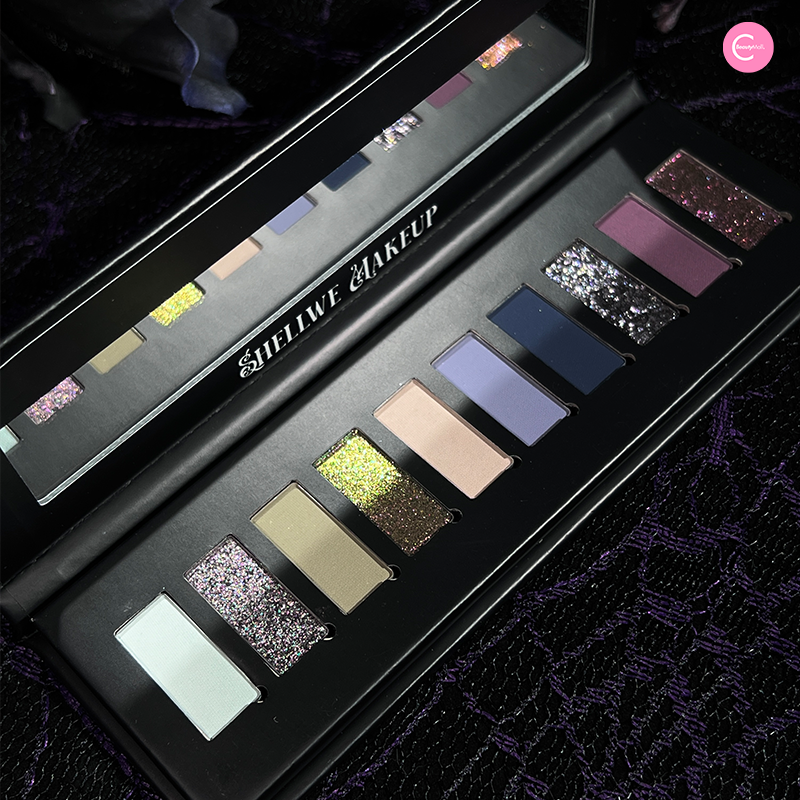 Shellwe x Freya86 Somber Garden Prismatic Chameleon Eyeshadow Palette - Vegan, Long-Lasting Makeup for Party, Halloween & Special Occasions